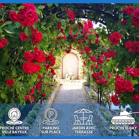 La Roseliere Maison Plain Pied Confortable Belle Decoration Jardin Magnifique 10 Mn A Pied Centre Ville Bayeux Proche Plages Du Debarquement Exterior foto